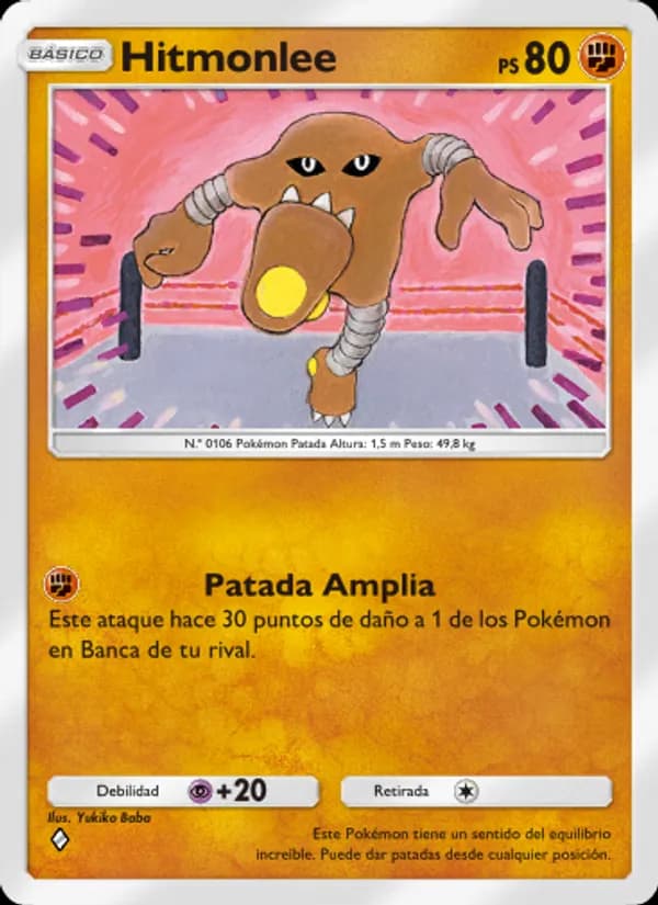 Hitmonlee card in Spanish