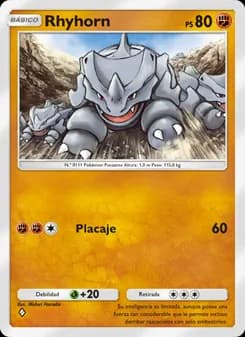 Rhyhorn card in Spanish