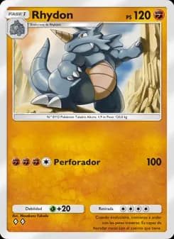 Rhydon card in Spanish