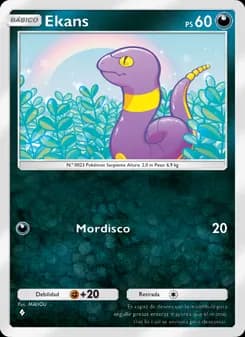 Ekans card in Spanish