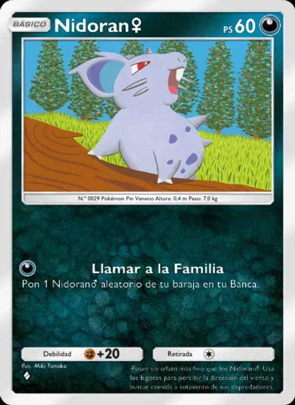 Nidoran♀ card in Spanish