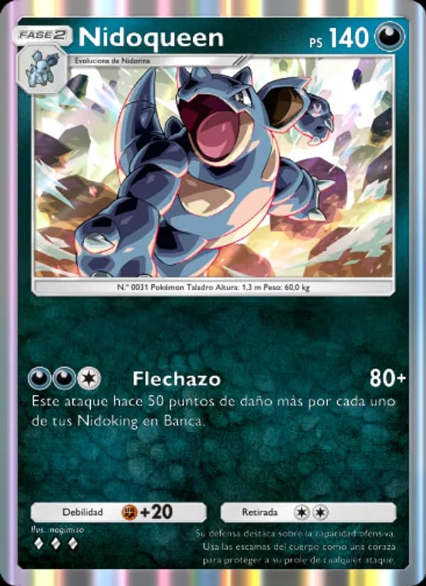 Nidoqueen card in Spanish