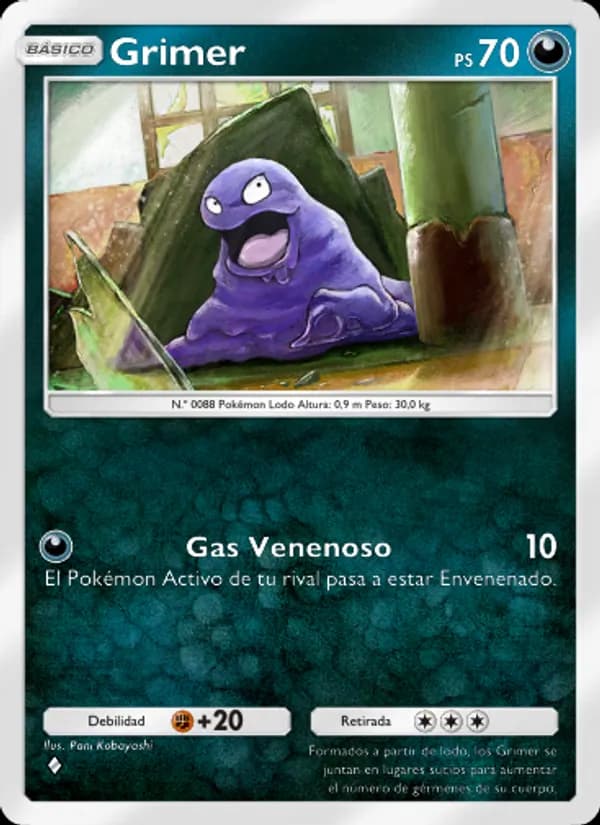 Grimer card in Spanish