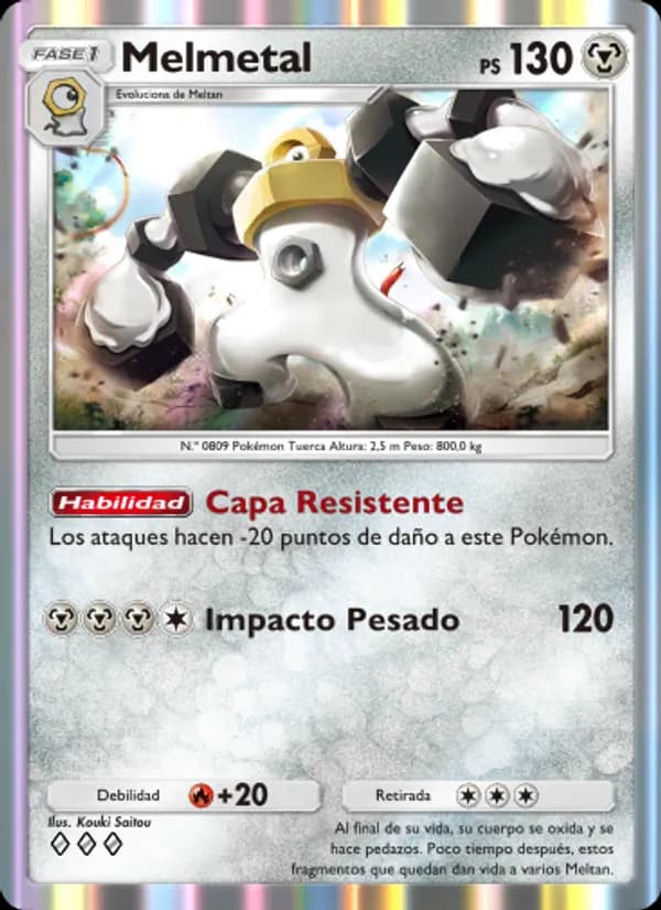 Melmetal card in Spanish