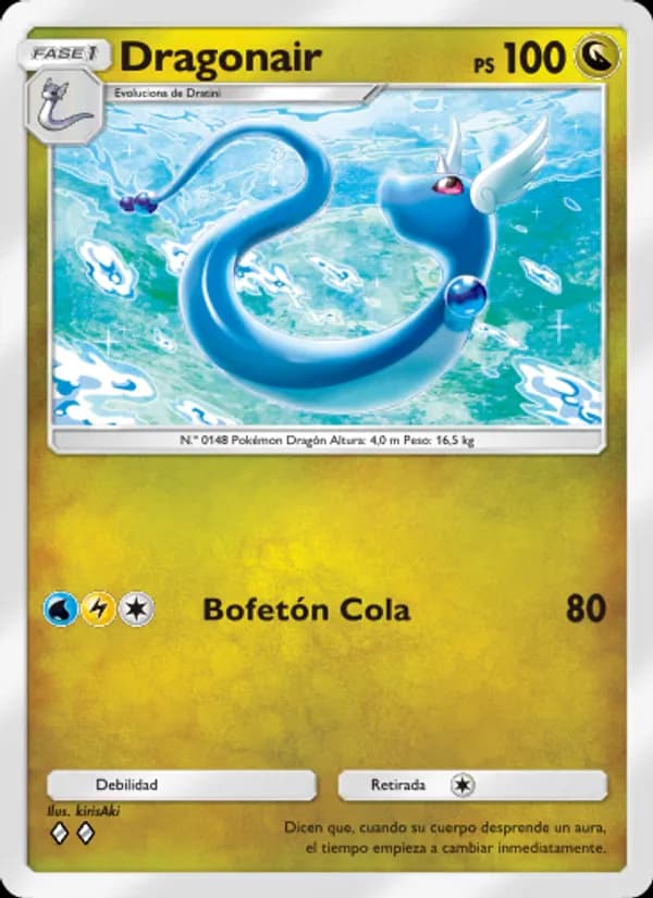 Dragonair card in Spanish