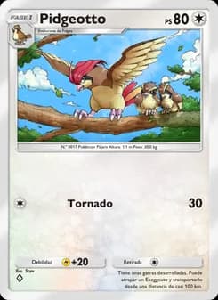 Pidgeotto card in Spanish