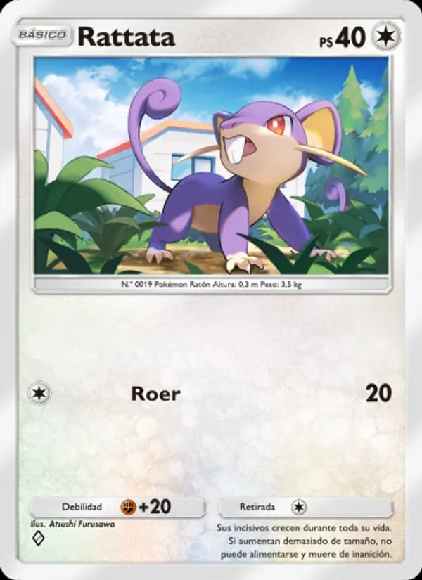 Rattata card in Spanish