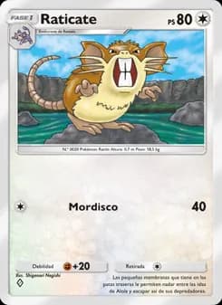 Raticate card in Spanish