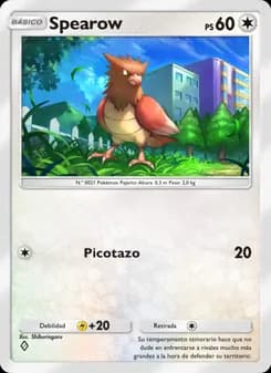 Spearow card in Spanish