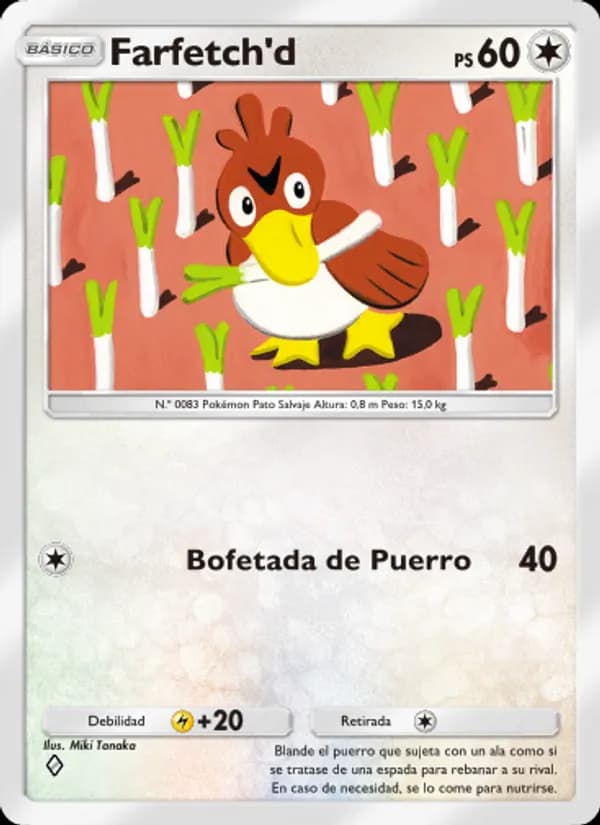 Farfetch'd card in Spanish