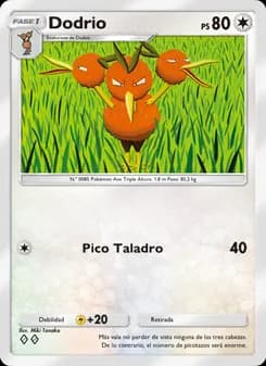 Dodrio card in Spanish