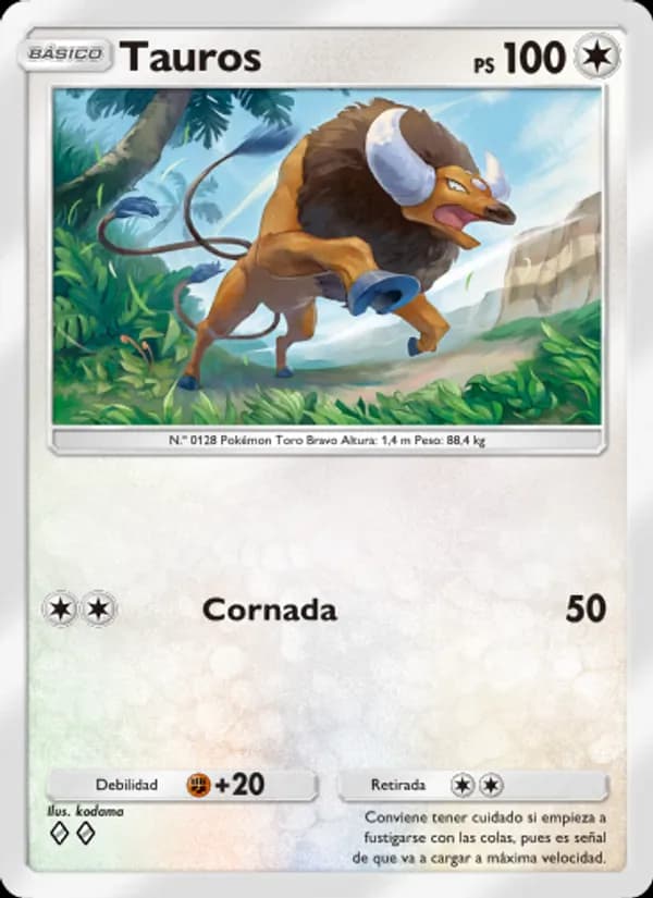 Tauros card in Spanish