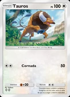 Tauros card in Spanish