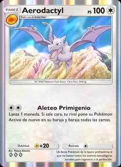Aerodactyl card in Spanish