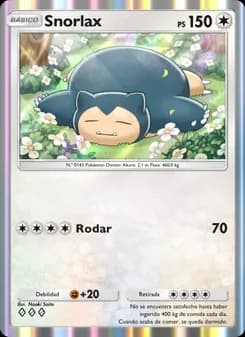 Snorlax card in Spanish