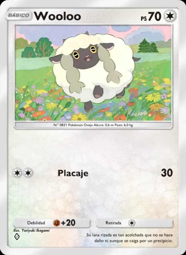 Wooloo card in Spanish