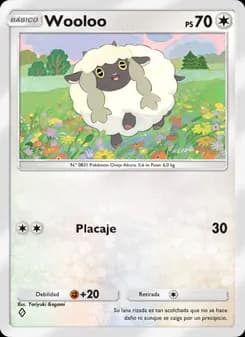 Wooloo card in Spanish
