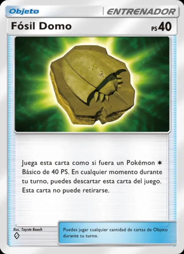 Fósil Domo card in Spanish