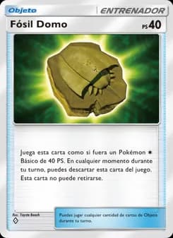 Fósil Domo card in Spanish