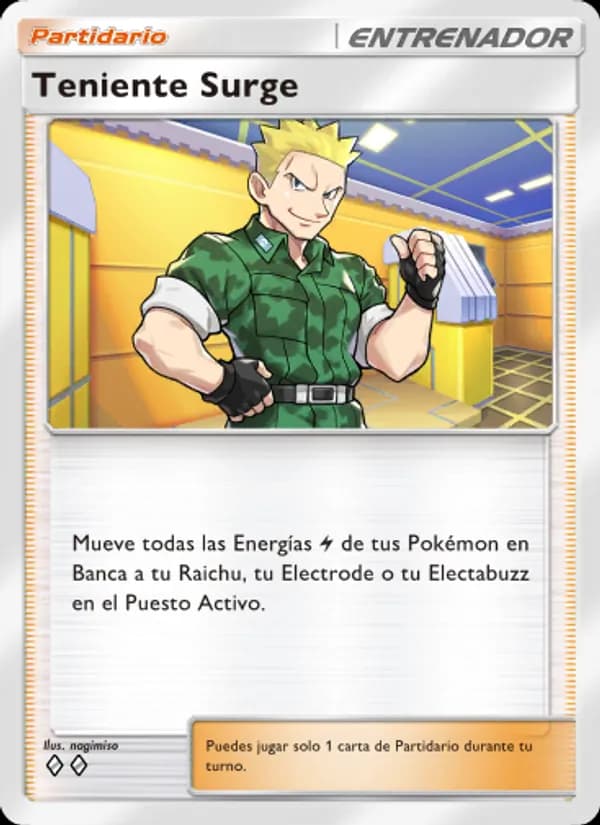Teniente Surge card in Spanish