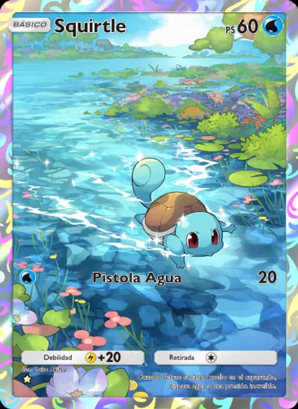 Squirtle card in Spanish
