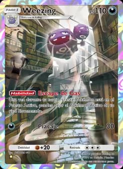 Weezing card in Spanish