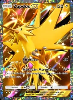 Zapdos ex card in Spanish