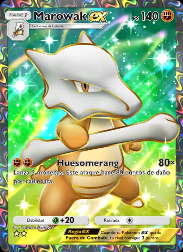 Marowak ex card in Spanish