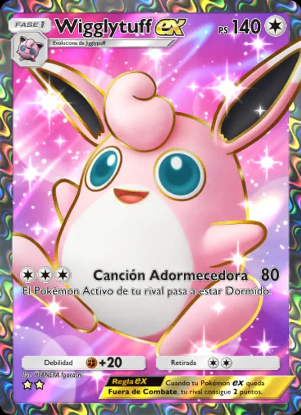 Wigglytuff ex card in Spanish