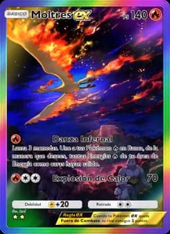 Moltres ex card in Spanish