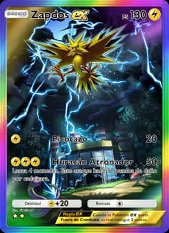 Zapdos ex card in Spanish