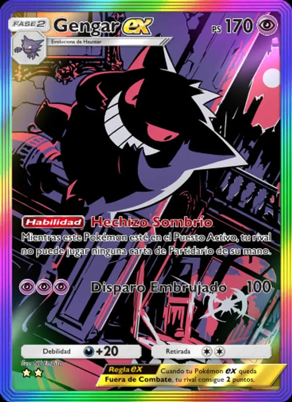 Gengar ex card in Spanish