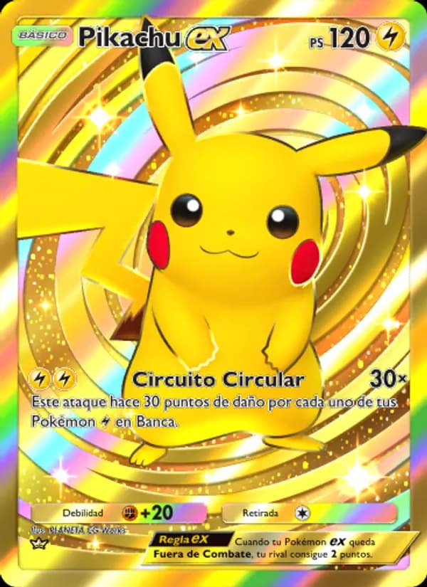 Pikachu ex card in Spanish