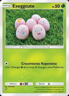 Exeggcute card in Spanish