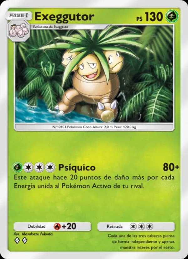Exeggutor card in Spanish