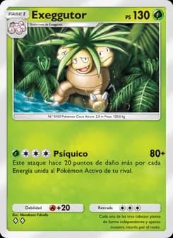 Exeggutor card in Spanish