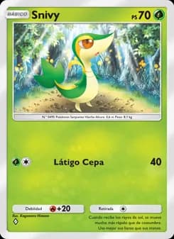 Snivy card in Spanish