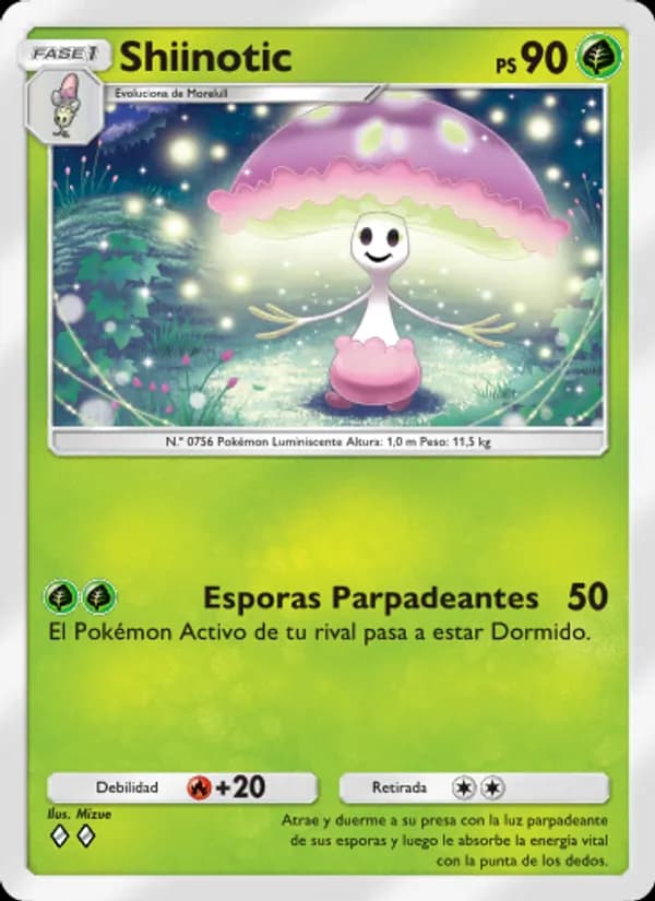 Shiinotic card in Spanish