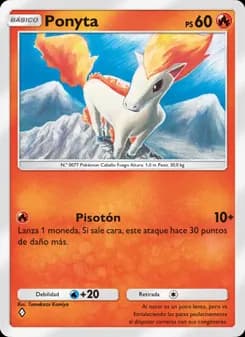 Ponyta card in Spanish