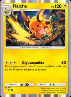 Raichu card in Spanish