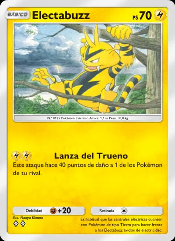 Electabuzz card in Spanish