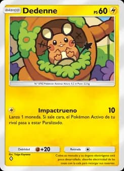 Dedenne card in Spanish