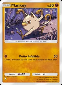 Mankey card in Spanish