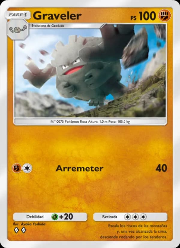 Graveler card in Spanish