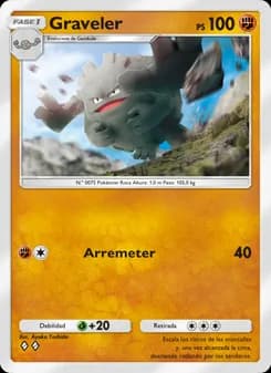 Graveler card in Spanish