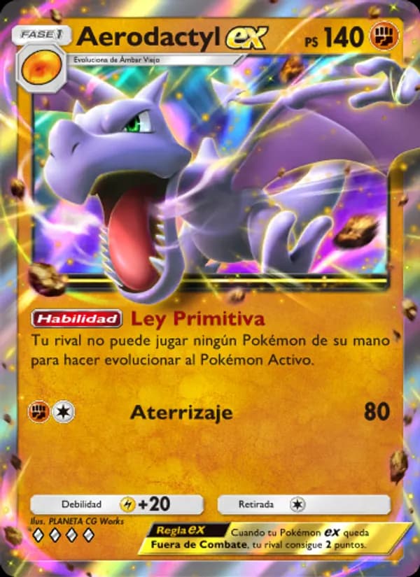 Aerodactyl ex card in Spanish