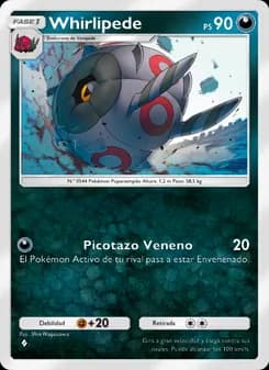 Whirlipede card in Spanish