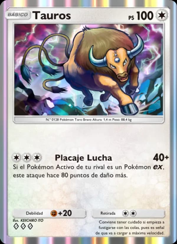 Tauros card in Spanish