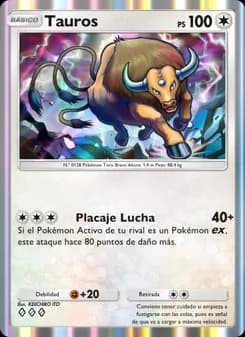 Tauros card in Spanish