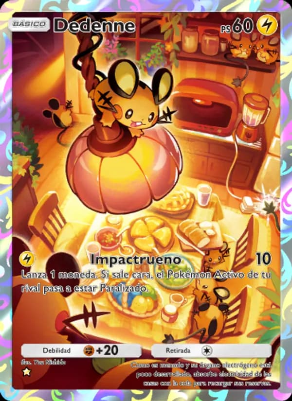 Dedenne card in Spanish